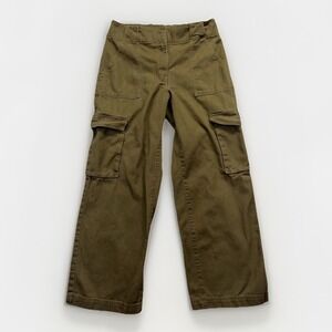 H&M Women's Cargo Pants Olive Green Utility Cotton Casual Trousers US 12
